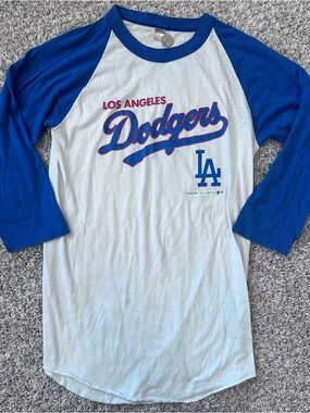 Vintage 1987 Trench tag LA Los Angeles Dodgers MLB baseball t shirt